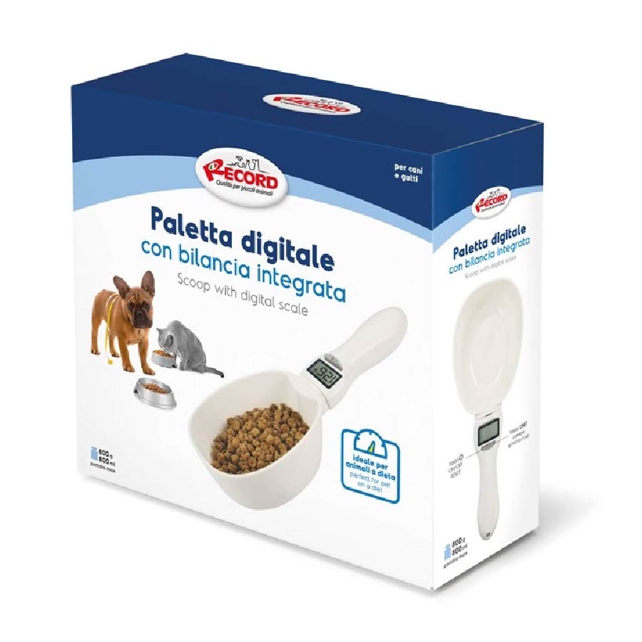 Дигитална мерилка, за мерење на порцијата храна на нашето милениче.