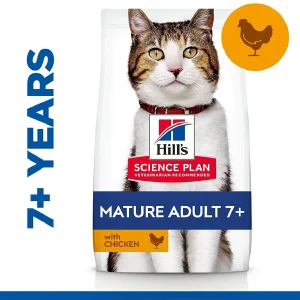 Senior hrana postara macka. Pet shop mona skopje. Hill's Science Plan Mature Adult Dry Cat Food with Chicken
