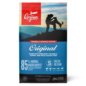 Orijen храна за кучиња. Orijen dog food at pet shop mona in Skopje.