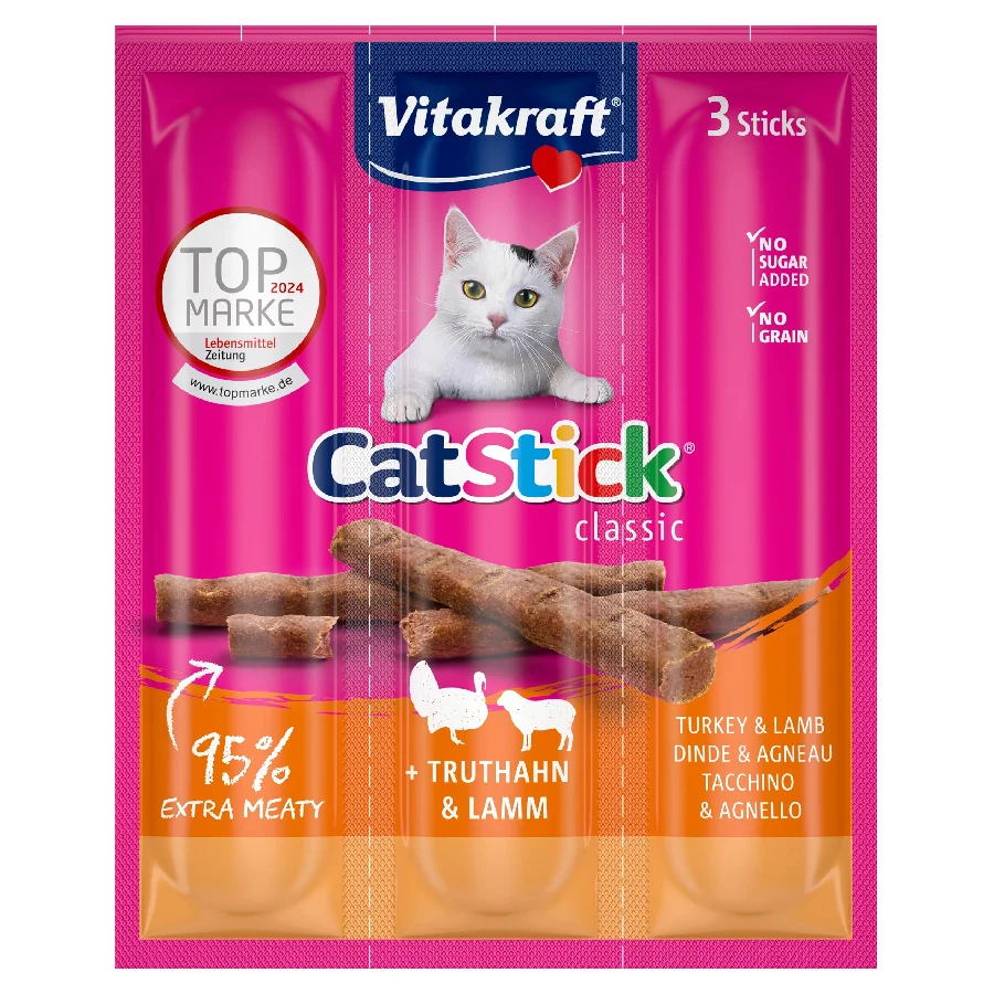 cat meat sticks with high meat content (95%+), perfect as a grain-free and high-protein reward. Available at Pet Shop Mona Skopje. Cat Meat Sticks Skopje - high-protein, grain-free treats from Pet Shop Mona. Месни Стапчиња за Мачки